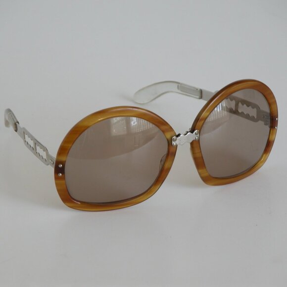 Vintage 1960\'s Brevettato Baruffaldi Tortoise Sunglasses Italy Frames main image 4